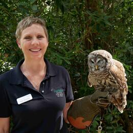 Photo of Barred Owl and Dawn Glumicich